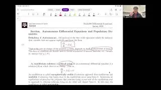 Math308 Differential Equations - Autonomous Eq