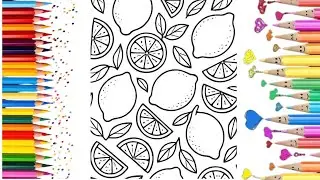 🎨 ASMR Colouring Lemon 🍋#asmr #art
