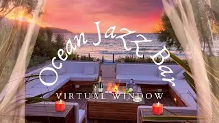 VIRTUAL WINDOW SCENE /Jazz Bar Ambience / Relaxing Ambience ASMR Fake Window TikTok trend projector