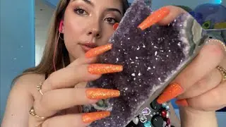 ASMR crystal tapping and scratching 💘💎 | Whispered