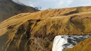 Sk&oacute;gafoss waterfall, Iceland: view from terrace