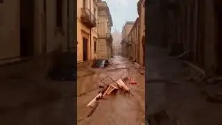 Historic Sicilian City Flooded | Extreme Rainfall & Urban Disaster