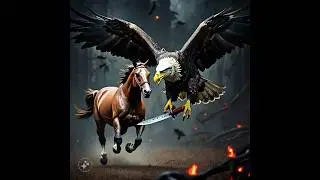 Eagle hunt the horse #eagle#horse#fighting✨👍