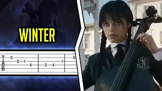 Wednesday Plays Cello - Vivaldi - Four Seasons: Winter【𝗧𝗔𝗕】|➤ GUITAR TUTORIAL