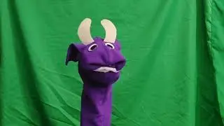 Free Tooter the Purple Cow Green Screen Clip
