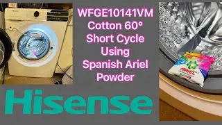 Hisense WFGE10141VM, Cotton 60 Short Cycle Using Spanish Ariel Powder @servisslimline 
