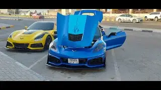 #corvettec7 #supercars #dubailife 💛Corvette c7💙 by @carsoholic