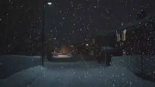 Serene Snowstorm | Soft Blizzard Sounds with Dark Background for Sleep