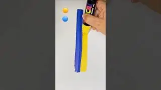 Super Bright Acrylic Markers Test | Blue & Yellow Mario Colors 🎨💙💛#shorts #mariocolors #acrylic
