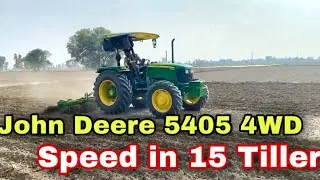 John Deere 5405 4WD On 15 Tiller Full Down | D1 Gear