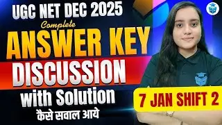UGC NET Paper 1 Answer Key Solution | UGC NET 7 Jan 2nd Answer Key Discussion | JRFAdda