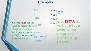 La différence entre Les Verbs Ser et Estar En Portugais!!!