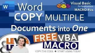 Word Copy Multiple Documents into One | VBA Macro #21