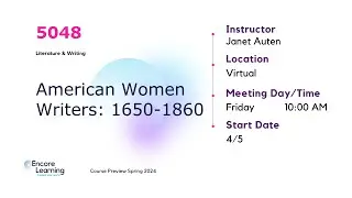 5048 - American Women Writers, 1650-1860