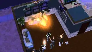Sims 2 couch fire