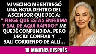 ＂Finge que estás enferma y sal de aquí rápido＂, escribió mi vecino  Diez minutos después