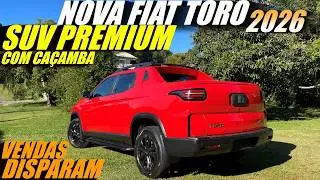 NOVA FIAT TORO ULTRA 2026 SUV PREMIUM COM CAÇAMBA! NOVOS PREÇOS e detalhes da Picape mais vendida BR