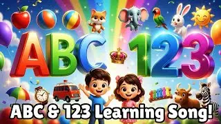 ABC & 123 Learning Combo Song | Kids Alphabet & Number Song | A to Z + 1 to 10 Rhyme | 3D Cartoon