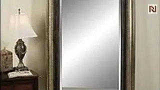 Antique Silver W/Antique Bronze Accent Leaner Mirrors by Bassett Mirror-m2633b