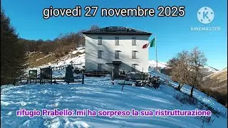 giovedì 27 novembre 2025: rifugio Prabello
