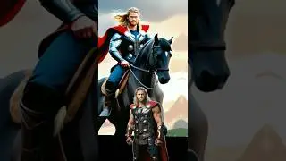All Marvel superheroes as a horse rider #shorts #youtubeshorts #horse #avengers #superheroes