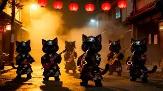 Black Samurai Cats on the Wooden Stage: Deep Bass Jazz to Relax & Unwind