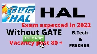 HAL RECRUITMENT 2022 without GATE | PSU job | no negative markings | cut off | syllabus