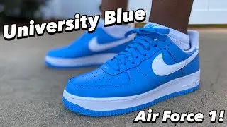 Распаковываем университетские синие Air Force 1! Обзор плюс на ногах!