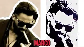 MARCO stencil art-Unni Mukundan | How to draw marco unni mukundan | #marco #unnimukundan #youtube