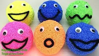 Learn Colors with Play Foam Happy Sad Smiley Face Surprise Eggs Disney Princess Thomas & Friends Fun