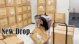 Unboxing a huge 60 box shipment with my employee, Exciting new product launch