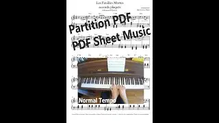 Les Feuilles mortes accords plaqués  (Partition PDF/Piano Score PDF Sheet Music) - Autumn Leaves