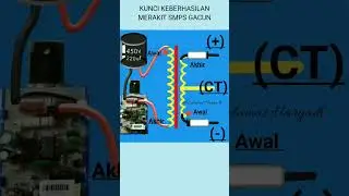 SMPS GACUN | KUNCI KEBERHASILAN MERAKIT POWER SUPPLY PENGGANTI TRAFO #shorts