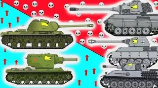German Vs Soviets . Cartoon About Tank