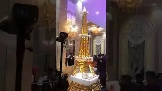 Eiffel Tower for Parties and Decoration with cake stand#anniversary #eventplanner #ballondecoration