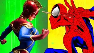 spiderman vs captain marvel | #stayhome play #withme