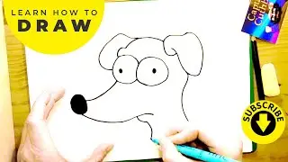 How to draw dog Santas Little Helper from The Simpsons More 👉 #DrawWithNicola 👈