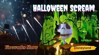 HALLOWEEN SCREAM Fireworks show from It's A Small World - Disneyland