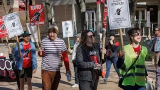 For the first time, Rutgers' faculty and grad student unions go on strike