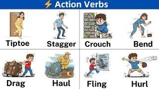 Action Words Vocabulary in English | Daily Use Action Verbs with Examples