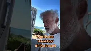 Carnivore breakfast after long dogwalk & workout. #carnivore #breakfast #dogwalk #workout #beach