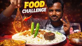 Foodie Feast: Eating Spicy Mutton Curry & Fried Fish with Rice 🍚🥘