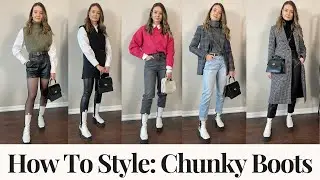 HOW TO STYLE CHUNKY BOOTS | 5 Winter Outfit Ideas | Styled. by Sansha