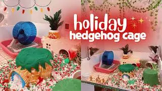 Decorating My Hedgehog Cage For CHRISTMAS! 🎄🎅