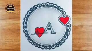 How to make A letter tattoo circle drawing||Easy A letter Simple drawing with pencil sketch art