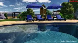Ackermann Pool, Grotto, Slide, Swim-up Bar v3