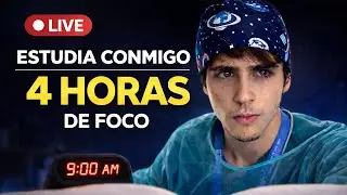 LIVE | 4-HORAS study with me 📚⛈️ lluvia & pomodoro 90 & 15 | SIN DISTRACCIONES