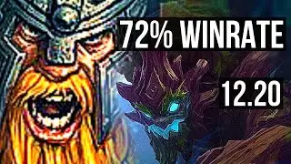 OLAF vs MAOKAI (TOP) | 72% winrate, 8 solo kills | KR Diamond | 12.20