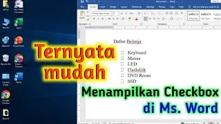 Menampilkan kotak centang checkbox di Ms. Word|Symbol Bullets