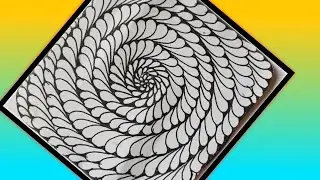 Spiral zentangle art ||zentangle pattern||zentangle spiral art ||easy drawing#zentangleart